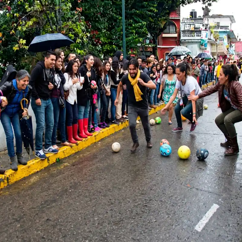 Melones personalizados alineados en la salida durante la cobertura de la tradicional Carrera de Melones en Xallitic.